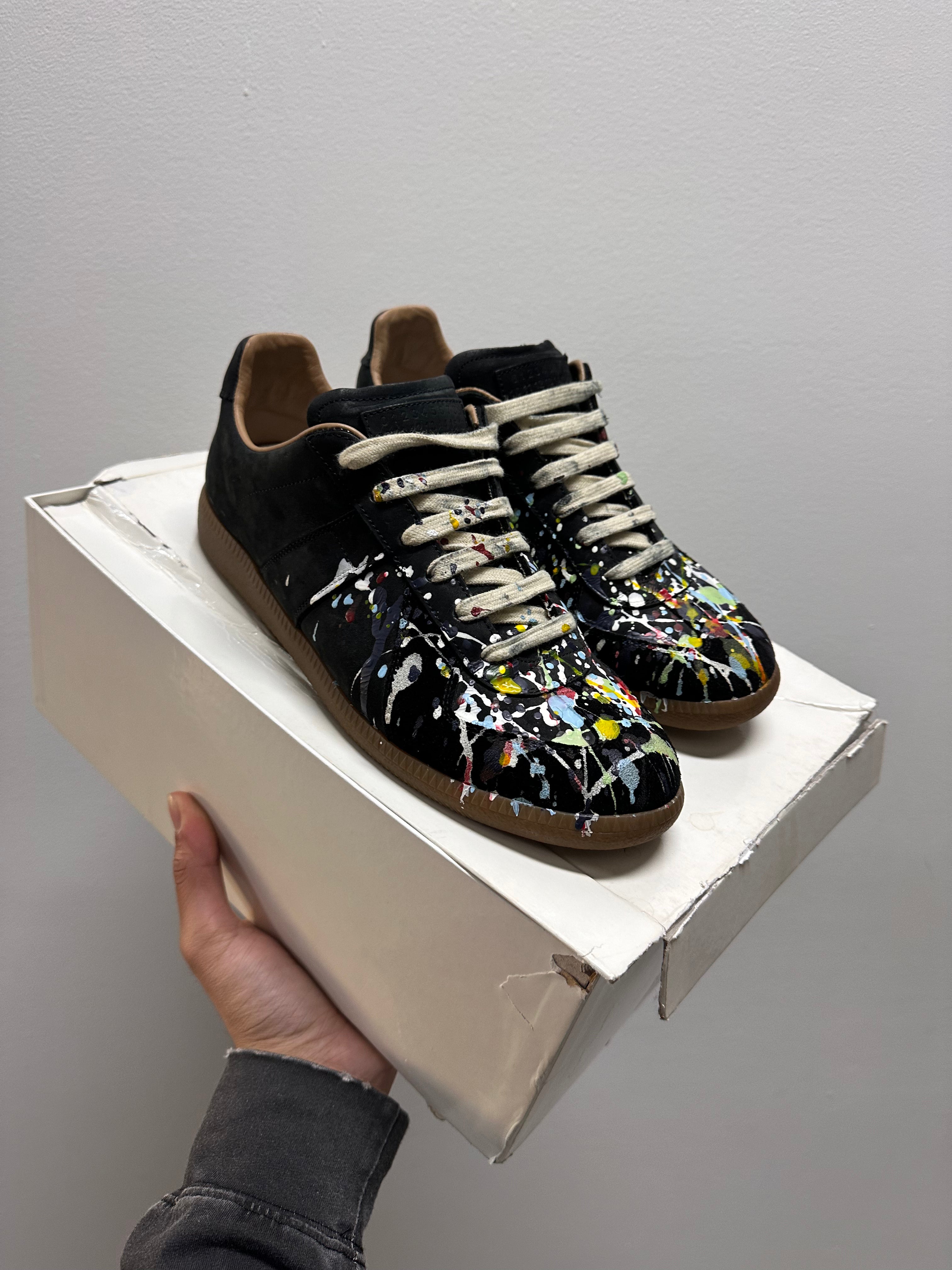 Maison Margiela Paint Replica German Army Trainer (GAT) Black
