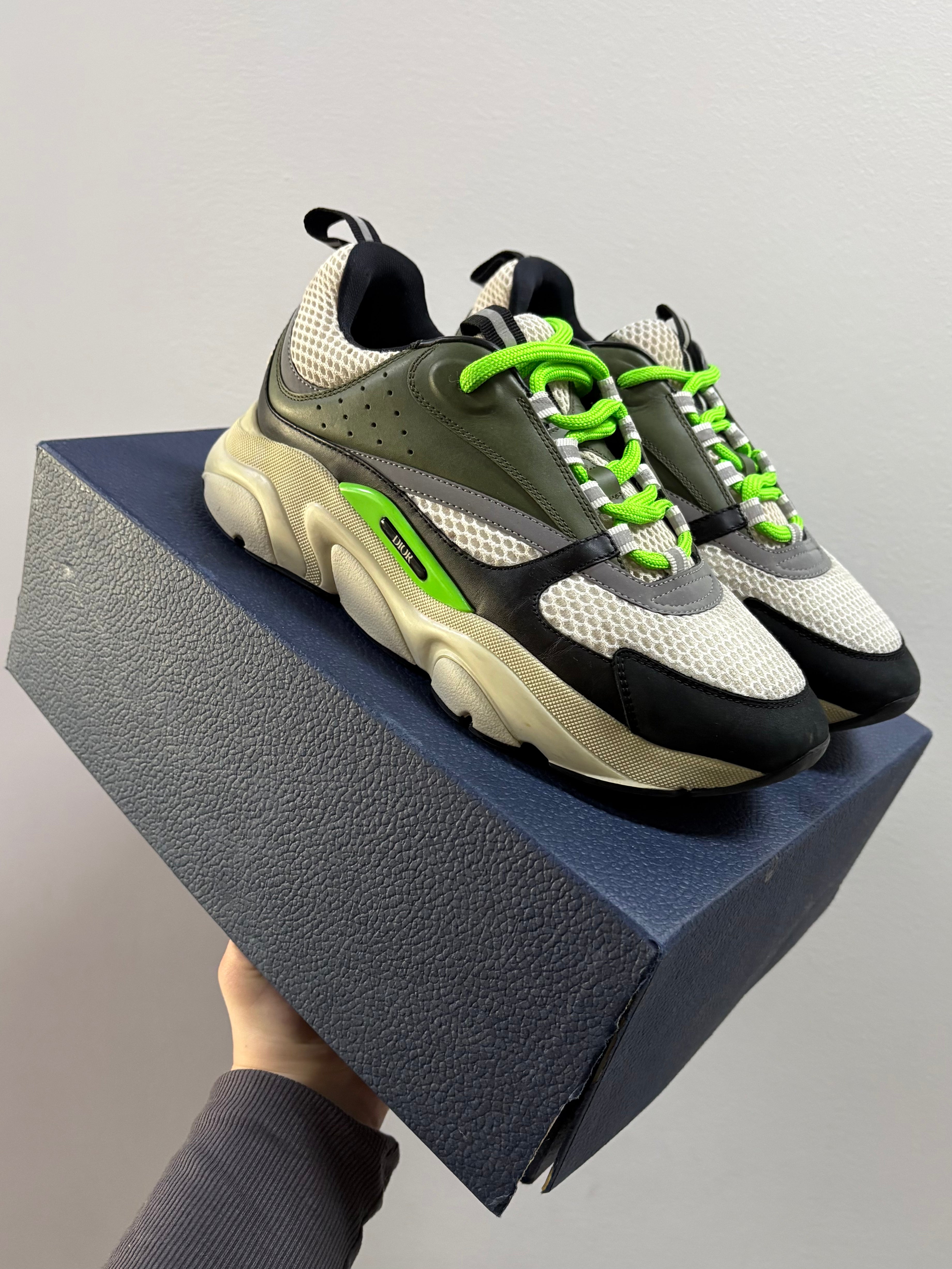 Dior B22 Trainer Cream Olive Black