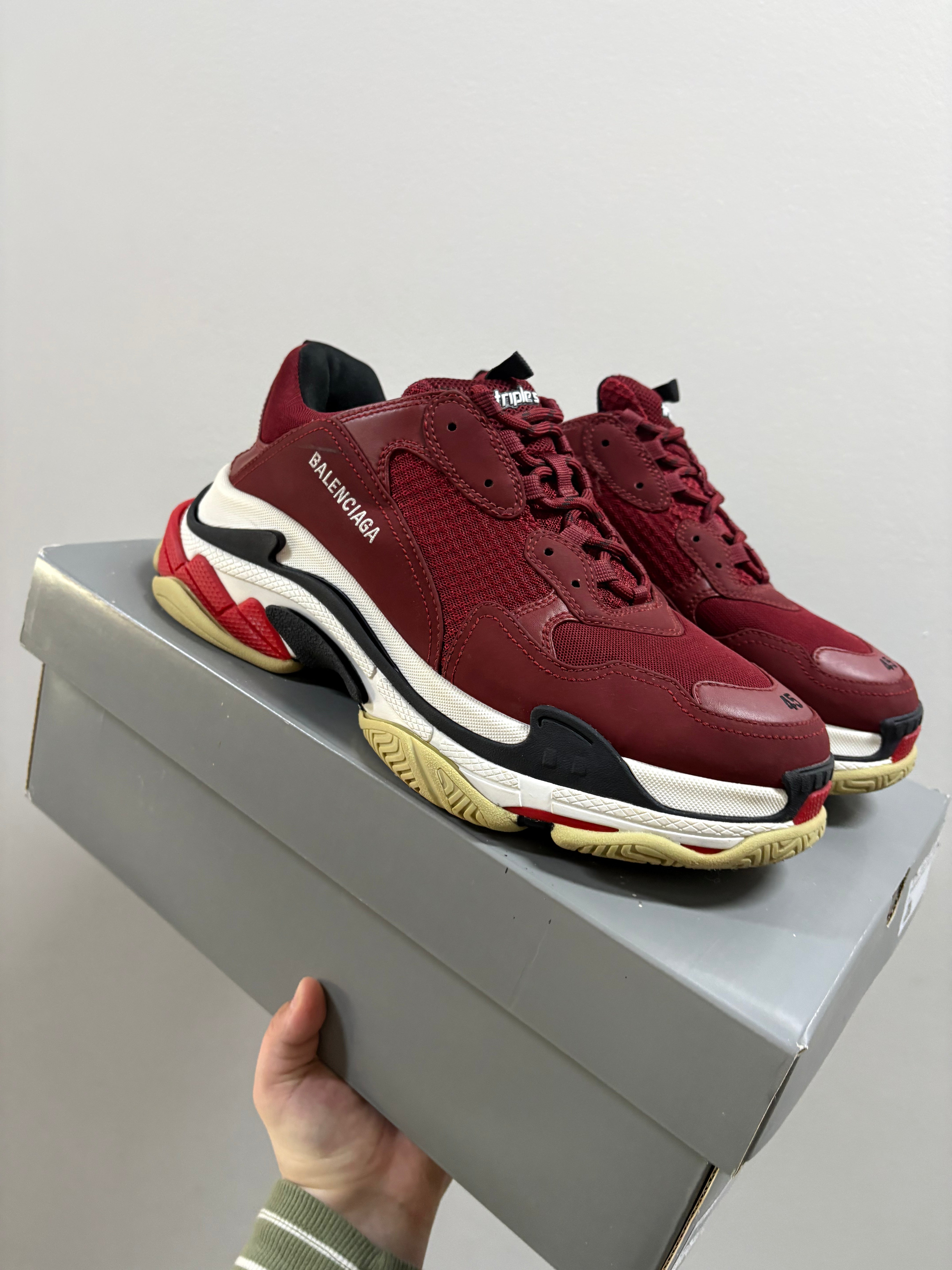 Balenciaga Triple S Sneaker Burgundy