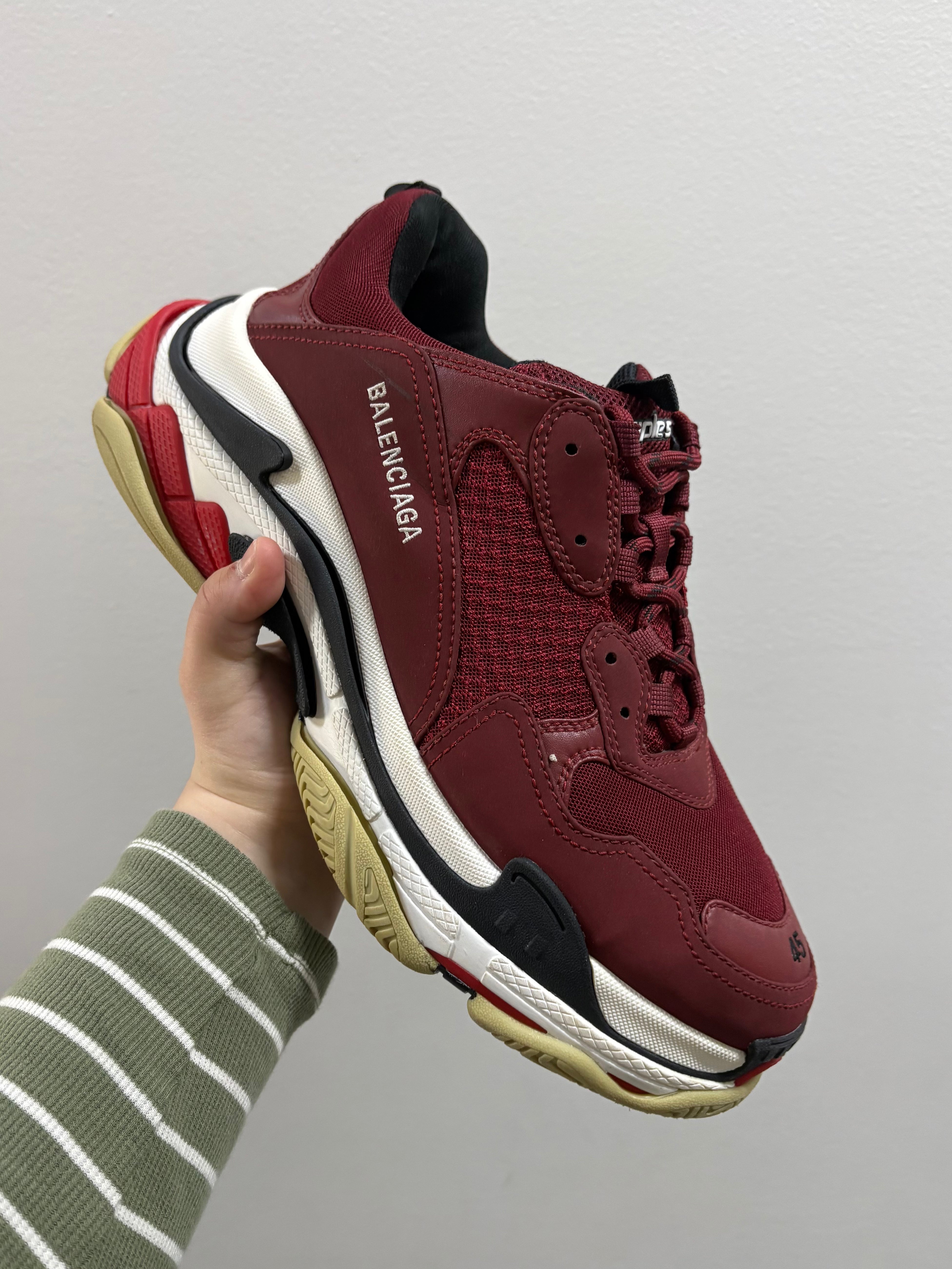 Balenciaga Triple S Sneaker Burgundy