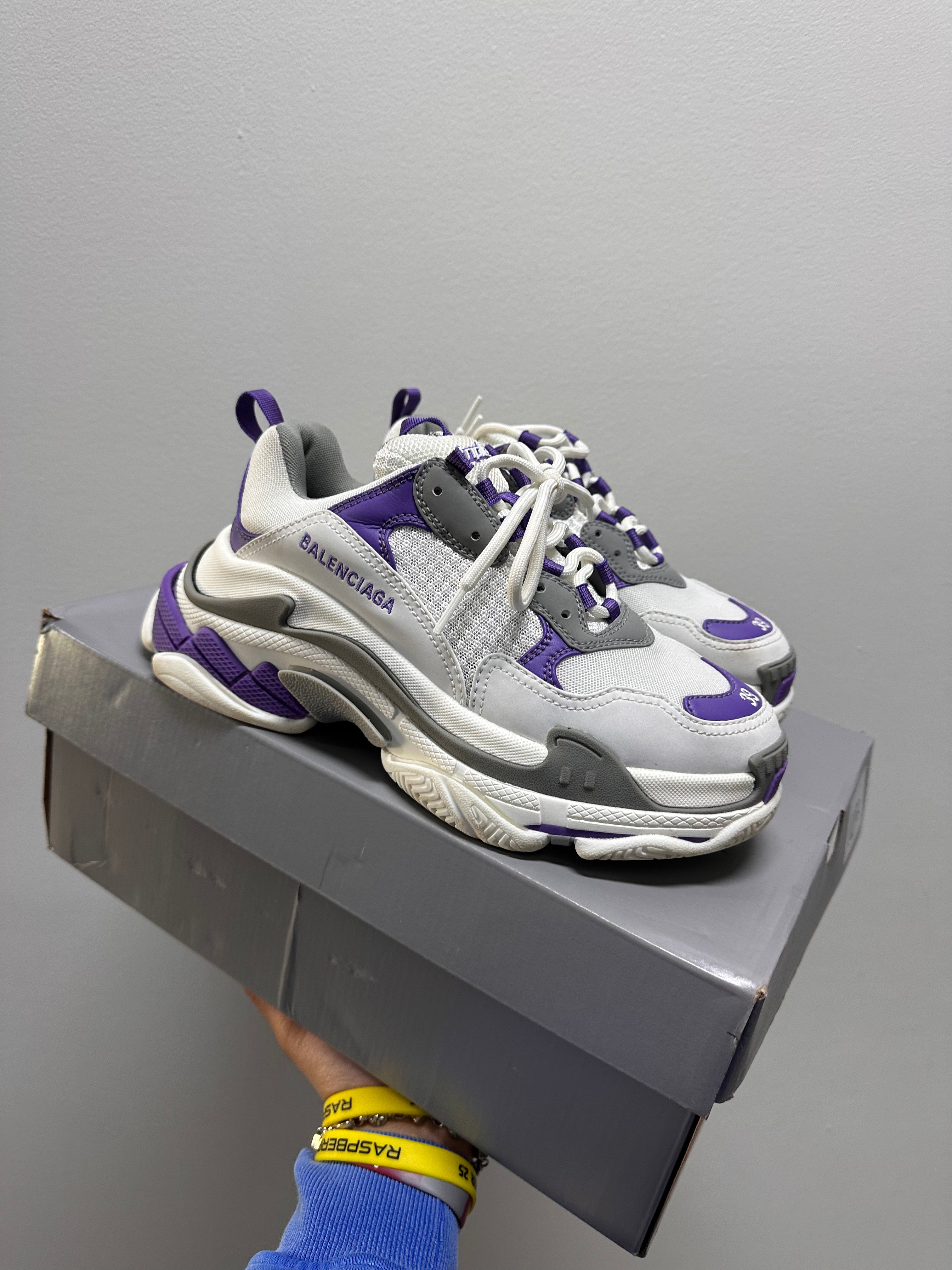 Balenciaga Triple S White (Womens) Purple