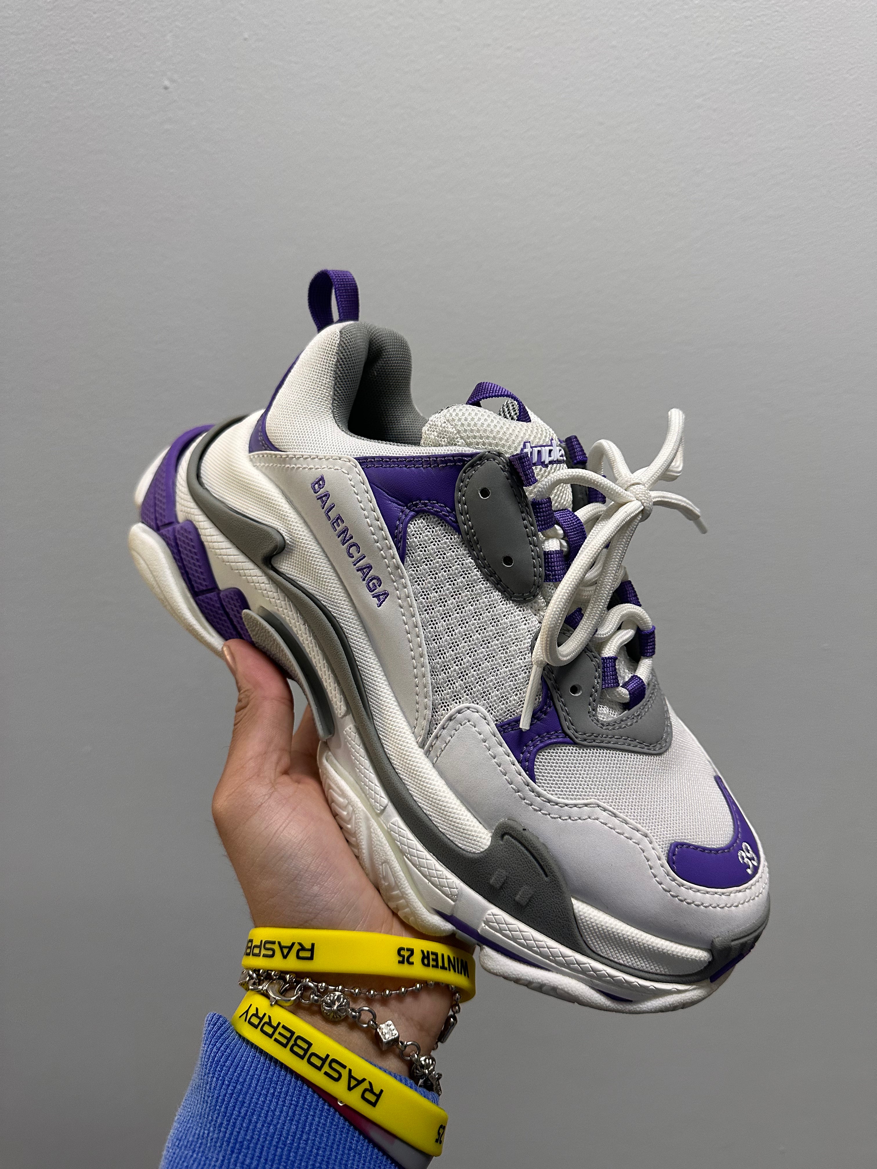 Balenciaga Triple S White (Womens) Purple