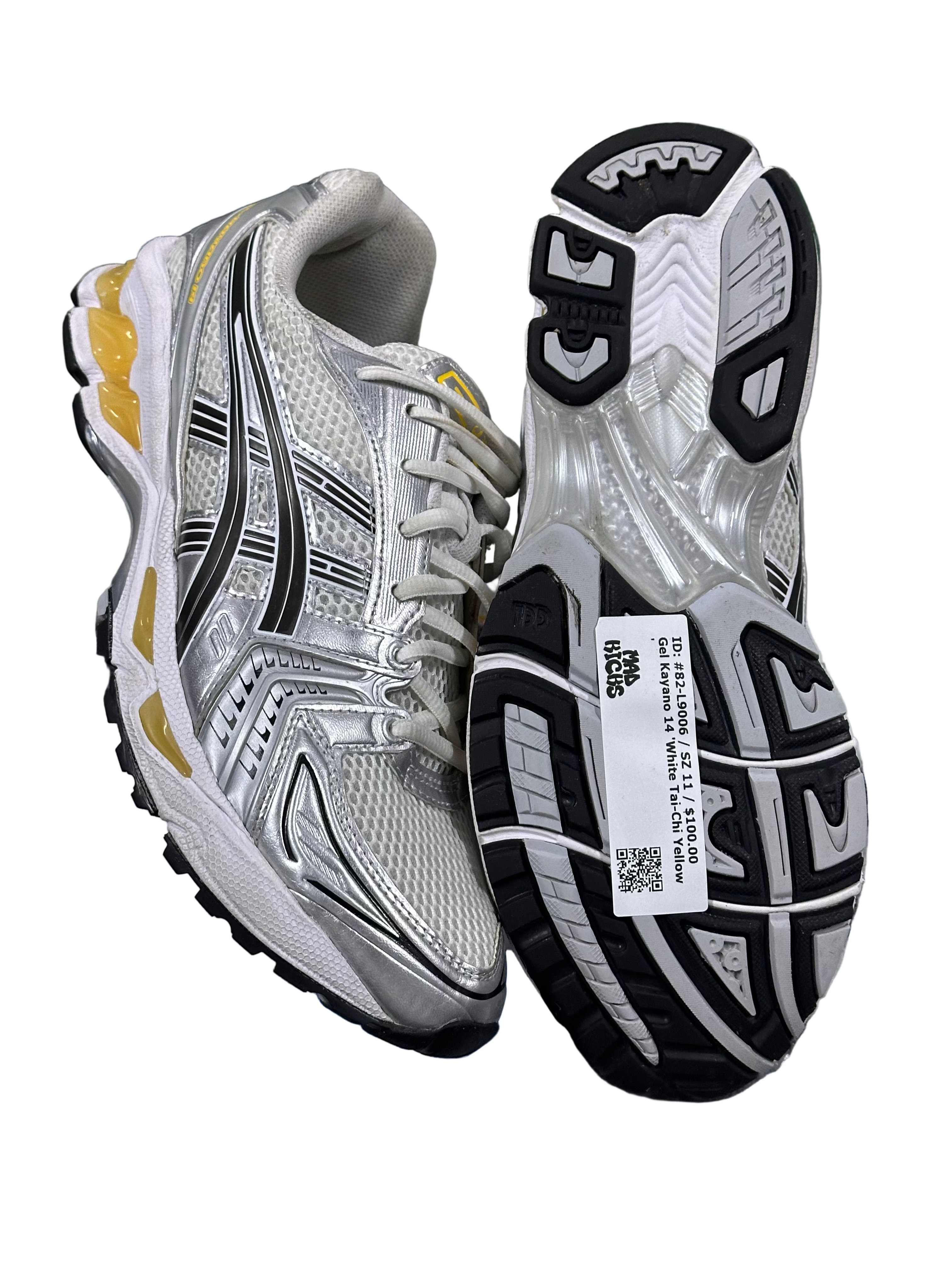 Gel Kayano 14 White Tai-Chi Yellow