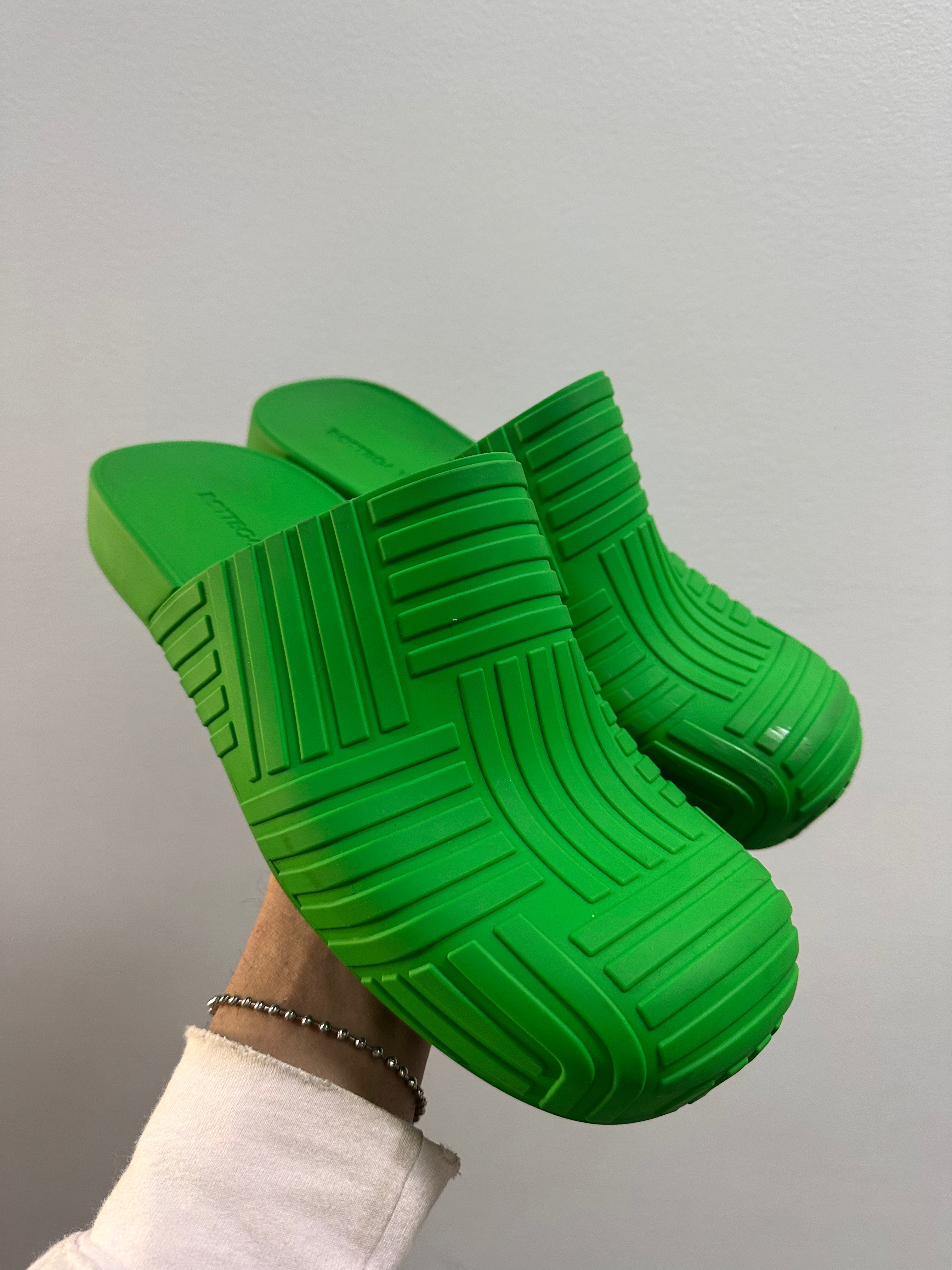 Bottega Veneta Rubber Clog Slide Parakeet