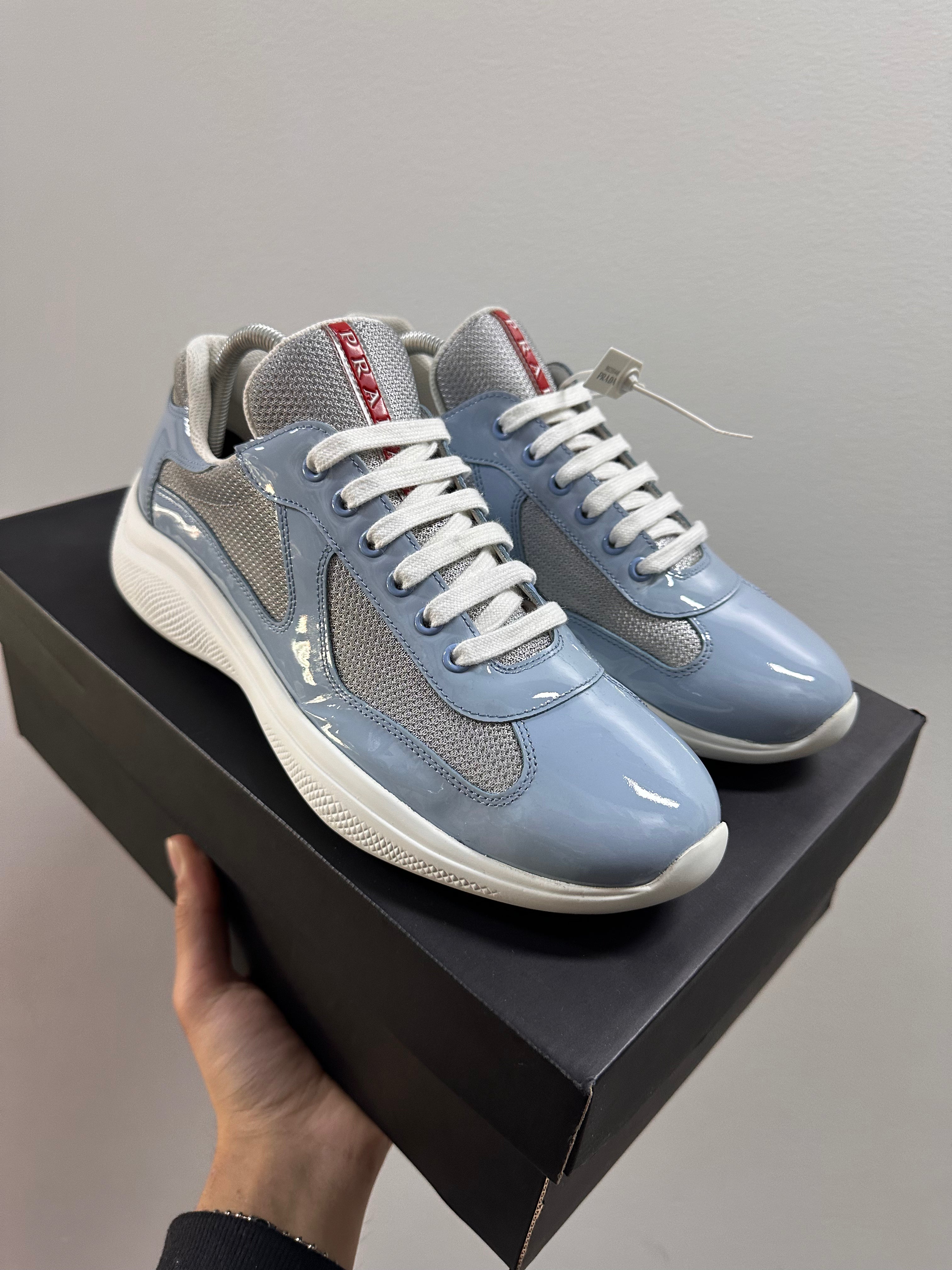 Prada Americas Cup sneakers Prada Patent leather and technical fabric