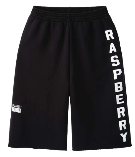 GV GALLERY WEEKDAY RASPBERRY 3/4 SWEATSHORTS BLACK