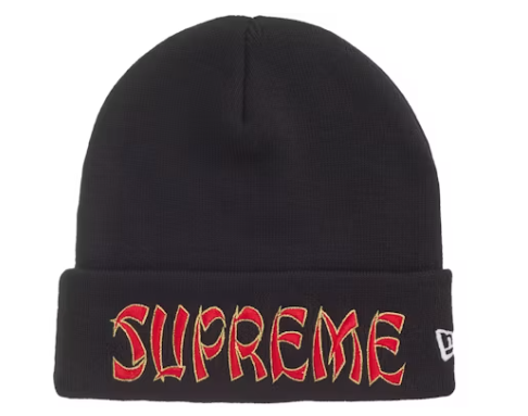 Supreme New Era Action Beanie Black