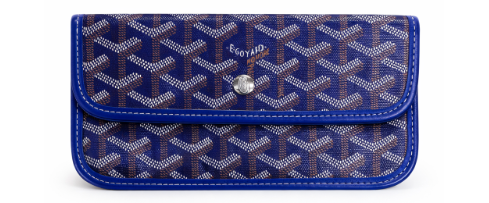 GOYARD-ST. LOUIS GOYARDINE SNAP POUCH WALLET CLUTCH BLUE