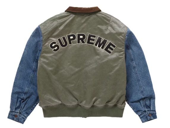 Supreme Denim Sleeve MA-1 Olive