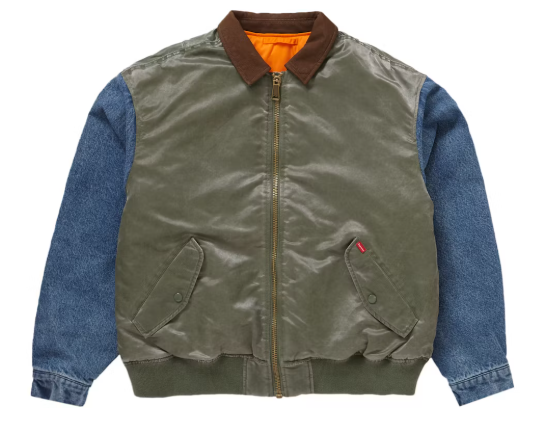 Supreme Denim Sleeve MA-1 Olive