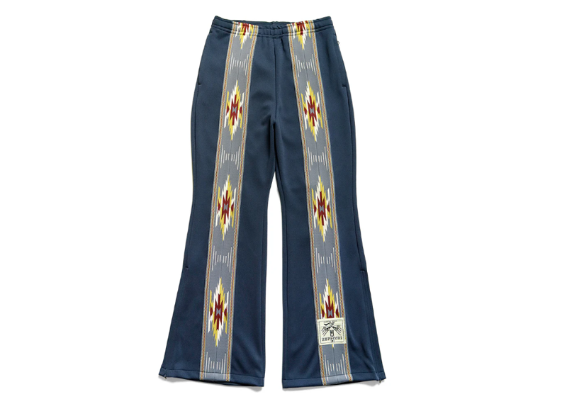 KAPITAL SMOOTH JERSEY KOCHI TRACK PANTS FRONTLINE BLUE