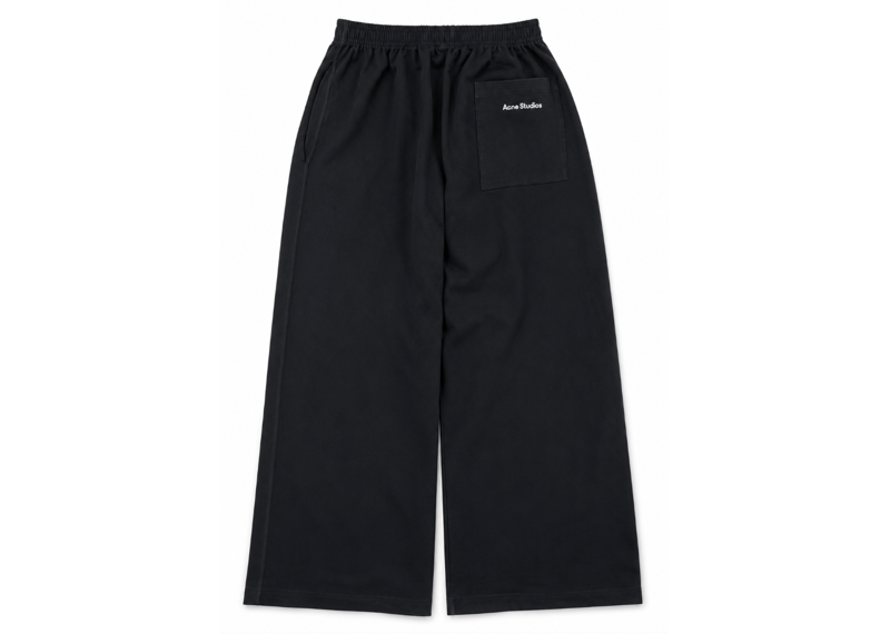 ACNE STUDIOS WIDE LEG SWEATPANTS BLACK