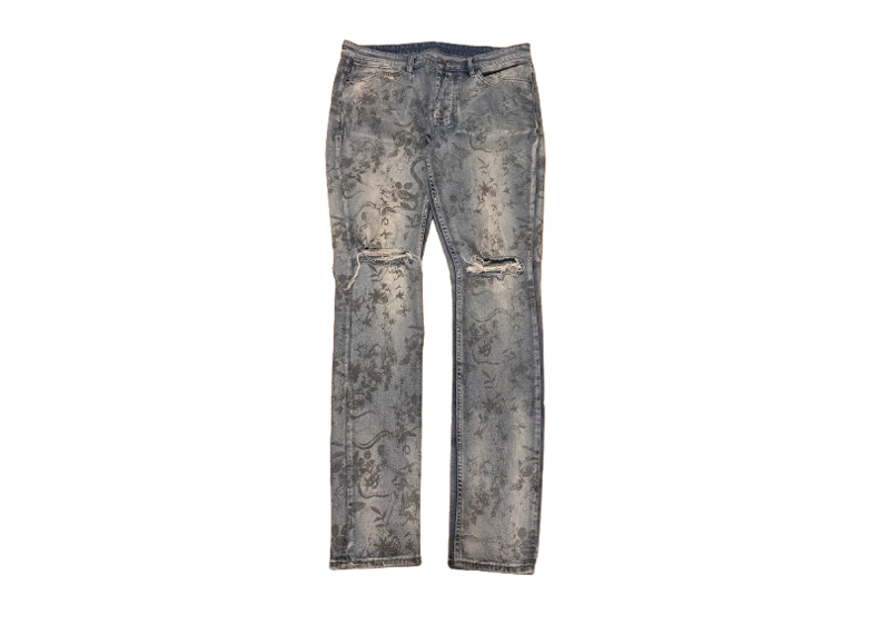 KSUBI PRINTED BLUE WASH BLUE DENUIM