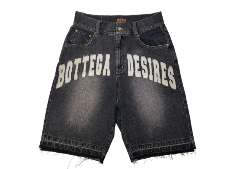 Bottega Desires Denim Black Shorts