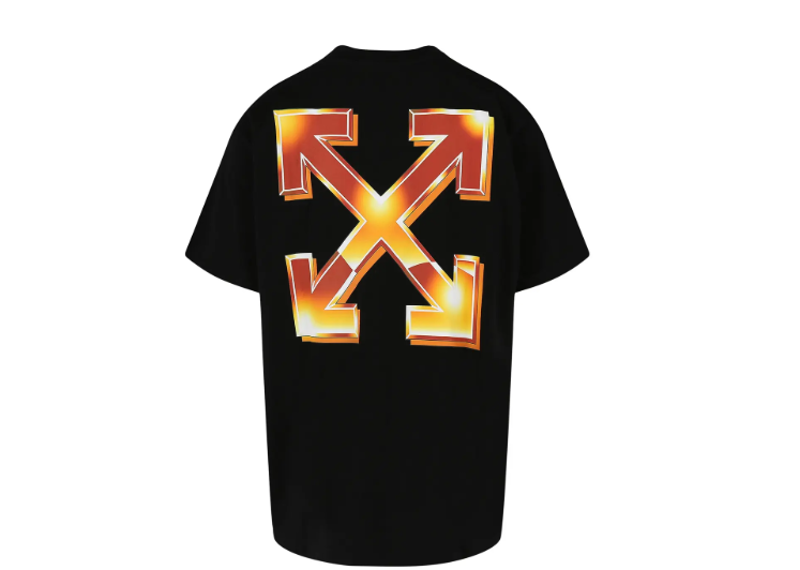Off-White Arrows Print Crewneck Tee Black/Orange