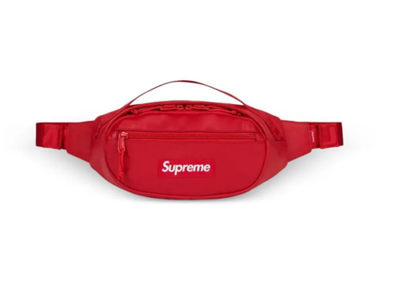 Supreme Leather Waist Bag (FW23) - Red