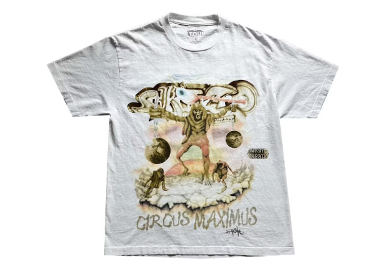 Travis Scott Utopia Tour Skitzo Circus Maximus Tee White