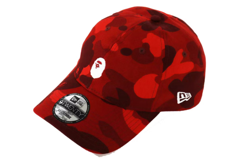 BAPE New Era Color Camo Ape Head 9Twenty Cap Red