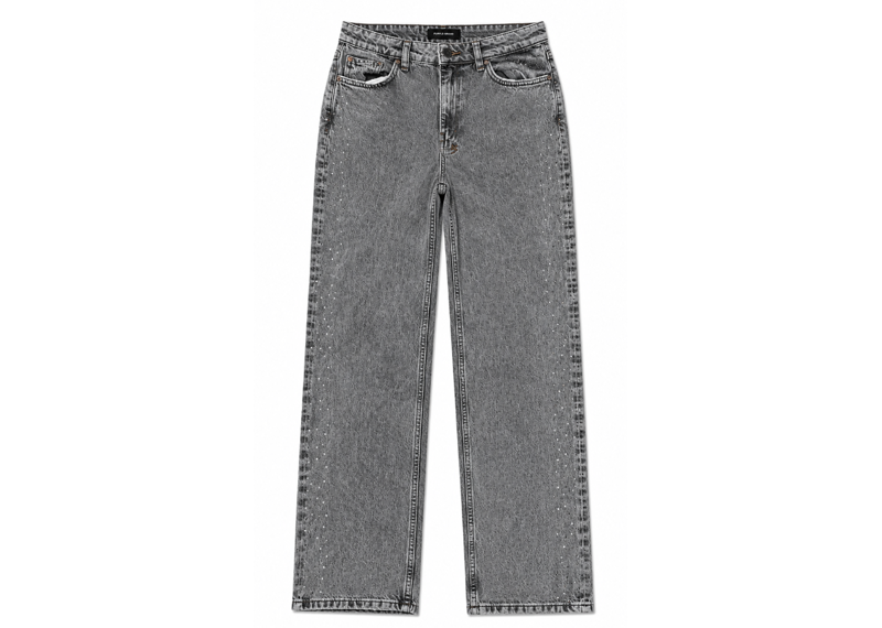 KSUBI RHINESTONE GREY JEANS