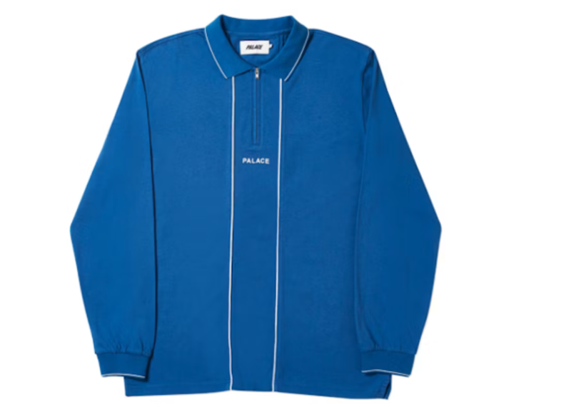 Palace Liner Longsleeve Polo Blue