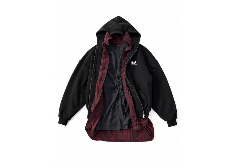 Balenciaga Unity Sports Icon Layered Overside Hoodie