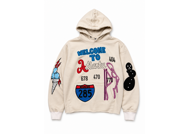 Homme Femme Welcome To Atlanta Hoodie