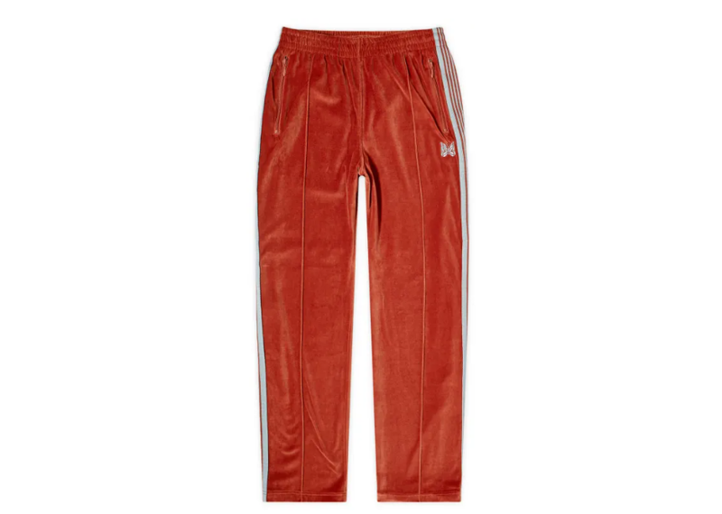 Needles Velour Narrow Track Pant Brick