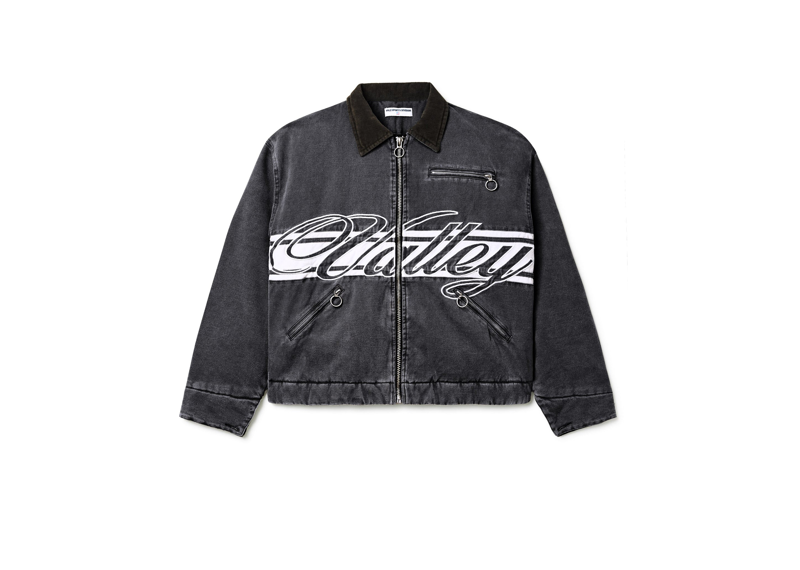 Vale Forever  BLACK CURSIVE TRUCKER JACKET