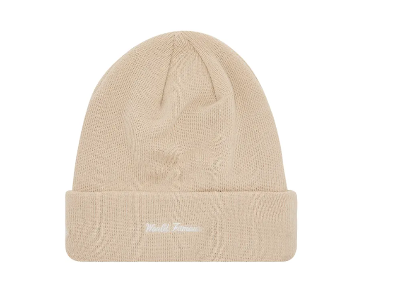 Supreme x New Era Box Logo Beanie Stone