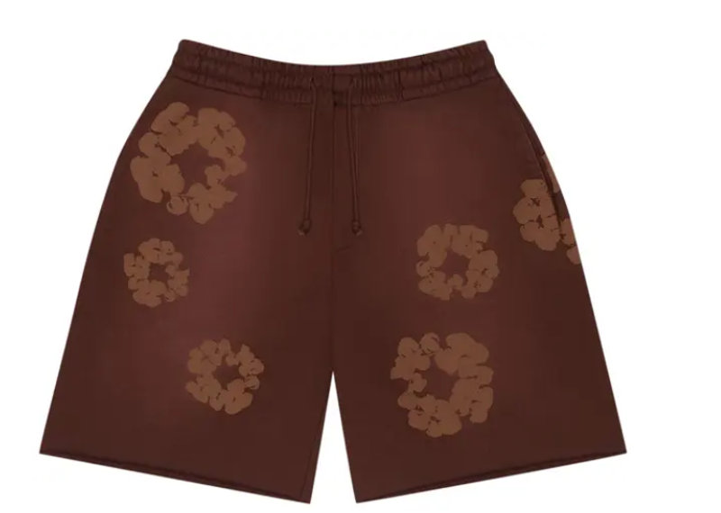 Denim Tears Mono Cotton Wreath Sweat Shorts Brown