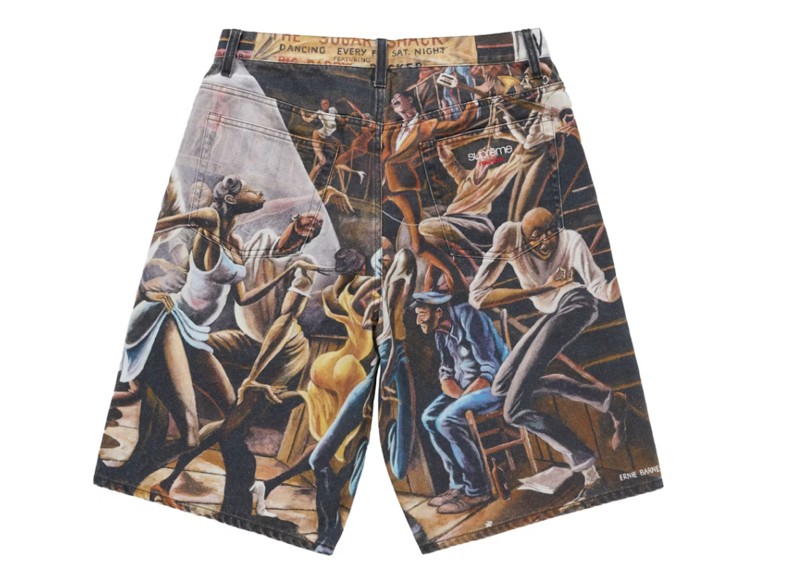 Supreme Ernie Barnes Baggy Denim Short Dance