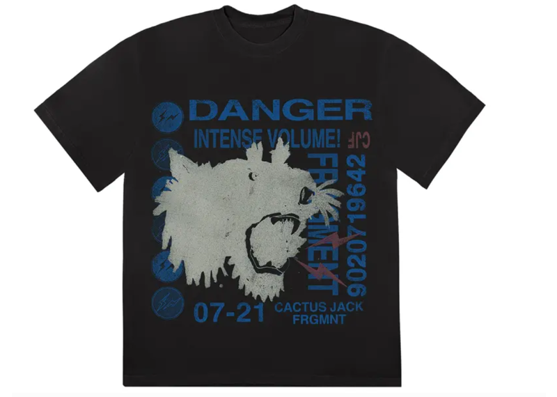 Cactus Jack by Travis Scott For Fragment Danger Tee Black