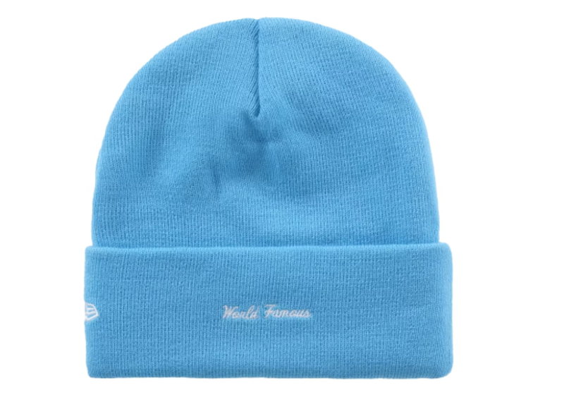 Supreme New Era Box Logo Beanie (FW25) Cyan