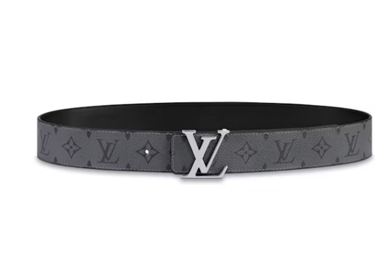 Louis Vuitton Reversible Belt Initiales Monogram Eclipse Reverse Gray (SIZE 44)