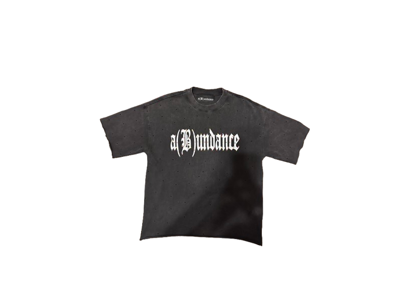 ADUNDANCE BLACK WASH RHINESTONE TEE