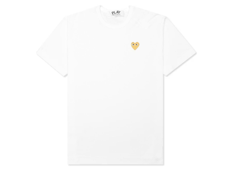 Comme des Garcons PLAY Play Gold Heart T-shirt White