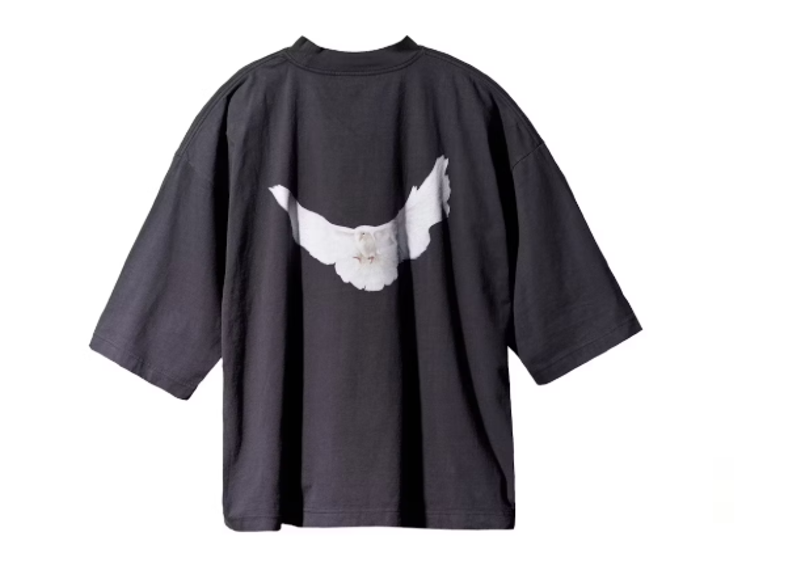 Yeezy Gap Engineered by Balenciaga Dove 3/4 Sleeve Tee Washed Black