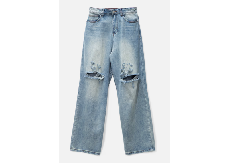 Basketcase Gallery Lax Distressed Baggy Denim