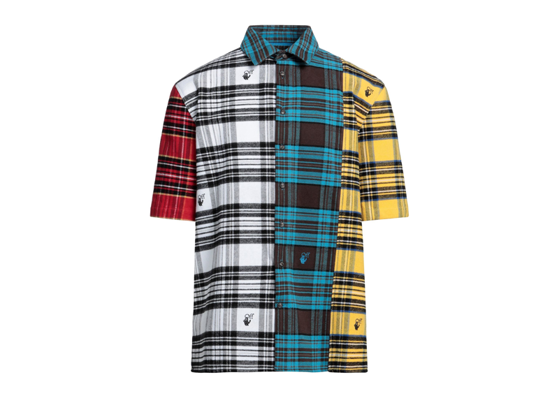 Off white Color Block Flannel
