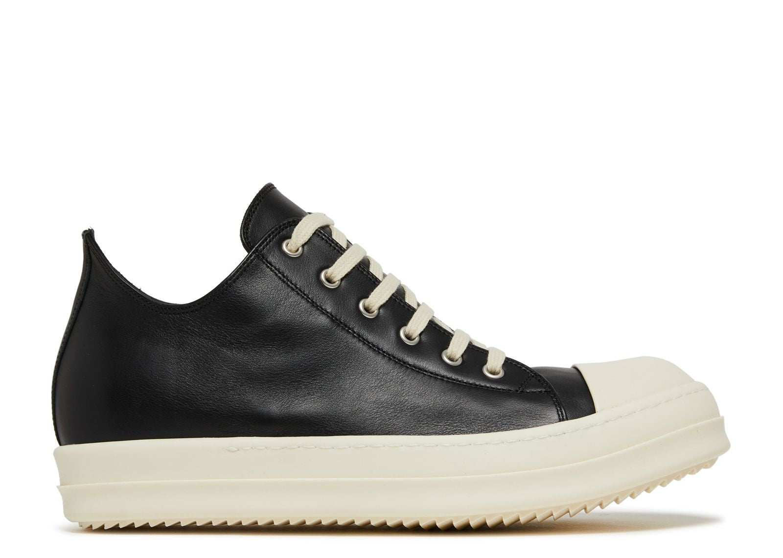 Rick Owens Strobe Leather Low Black Milk