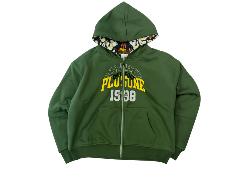 PLUS ONE PLUS VAMEEE REVERSIBLE HOODIE IN GREEN