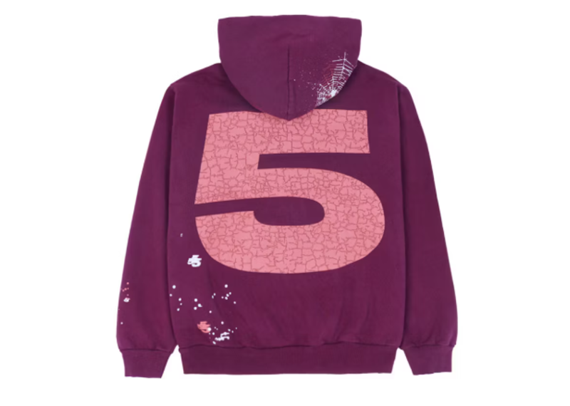 Sp5der Nocturnal Highway Hoodie Dark Purple