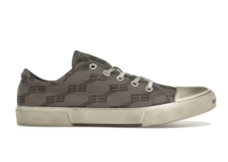 Balenciaga Paris Low BB Monogram Dark Mink Grey