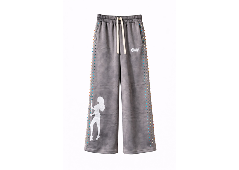 Fine Britches Grey Crystal Sweatpants