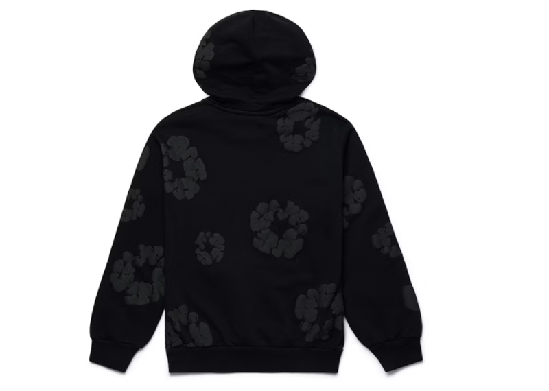 Denim Tears Cotton Wreath Hoodie Black Monochrome