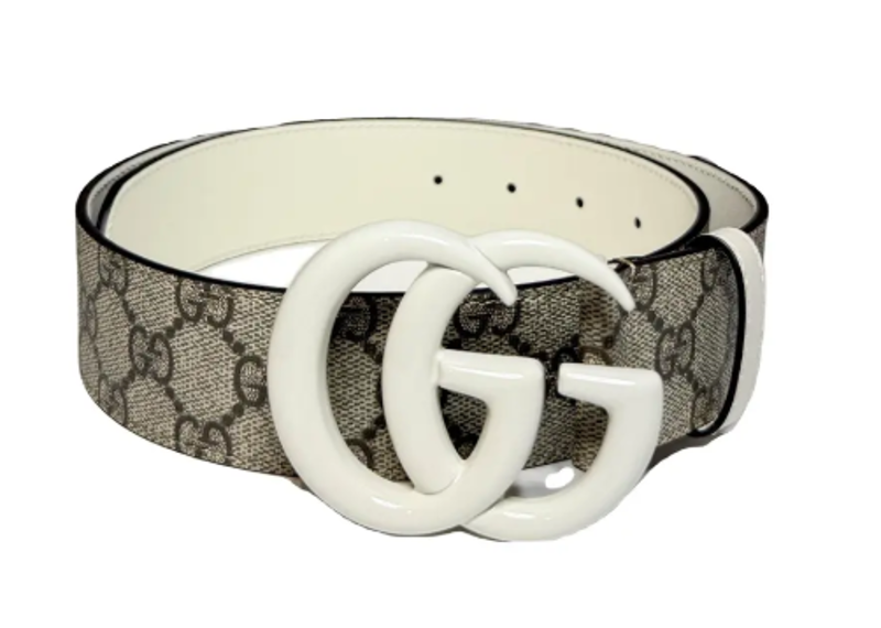GUCCI GG MONOGRAM LEATHER BELT