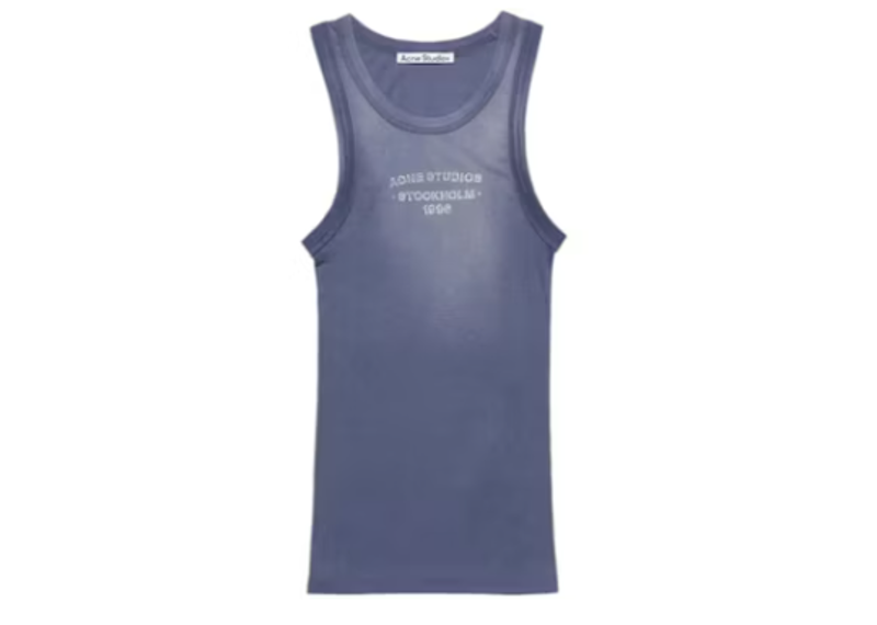 Acne Studios Sleeveless Round Neck Tank Top Navy