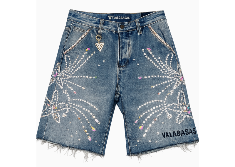 VALABASAS ICED OUT JEAN SHORTS