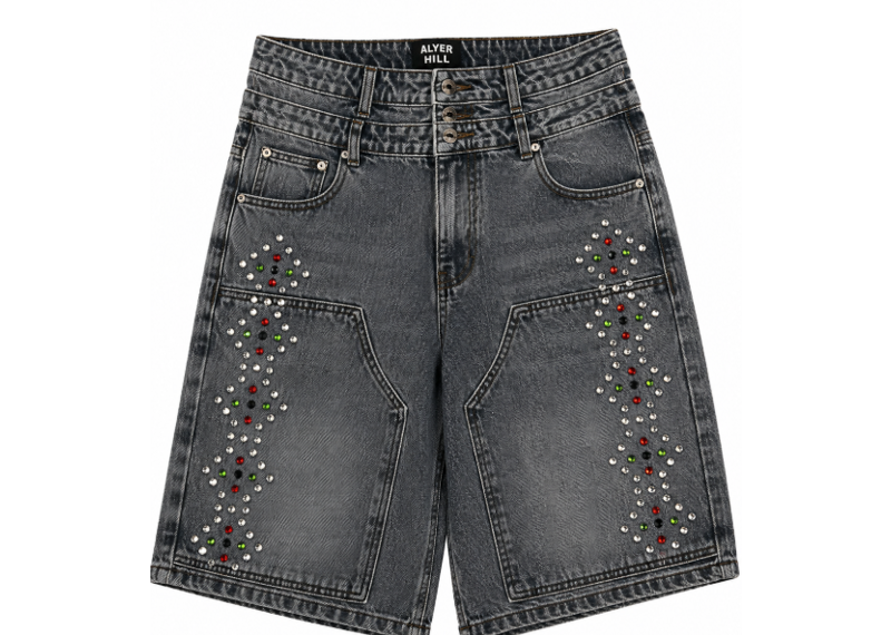 ALYER HILL ICED 3/4 JEAN JORTS