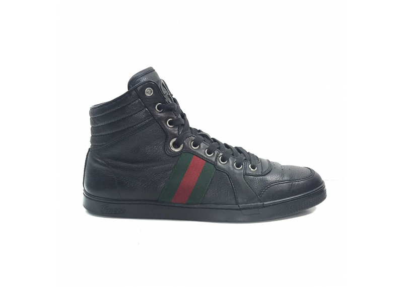GUCCI Coda Guccissima Black Leather High-Top
